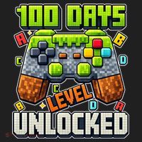 100 Days Level Unlocked Gaming 100th Day Of School Hat thumb 2
