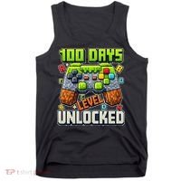 100 Days Level Unlocked Gaming 100th Day Of School Tank Top thumb 0