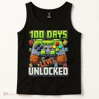 100 Days Level Unlocked Gaming 100th Day Of School Tank Top thumb 2