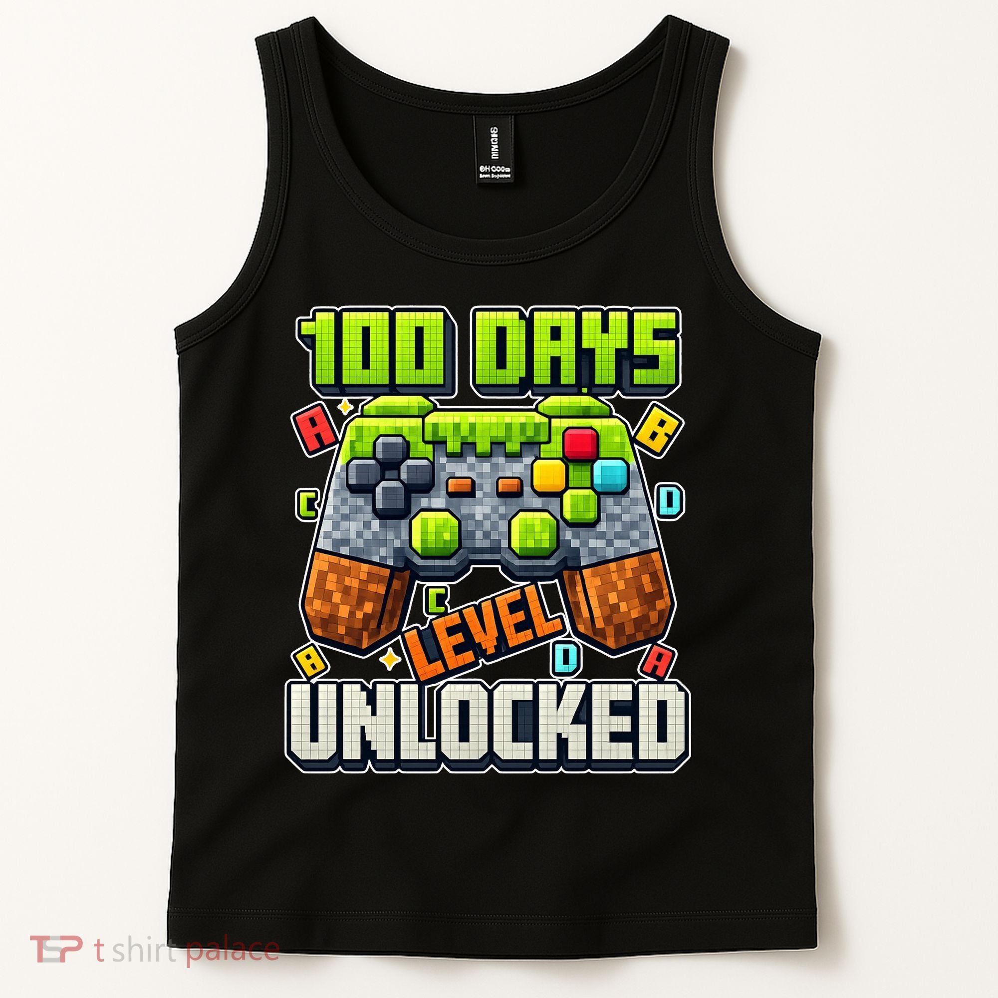100 Days Level Unlocked Gaming 100th Day Of School Tank Top