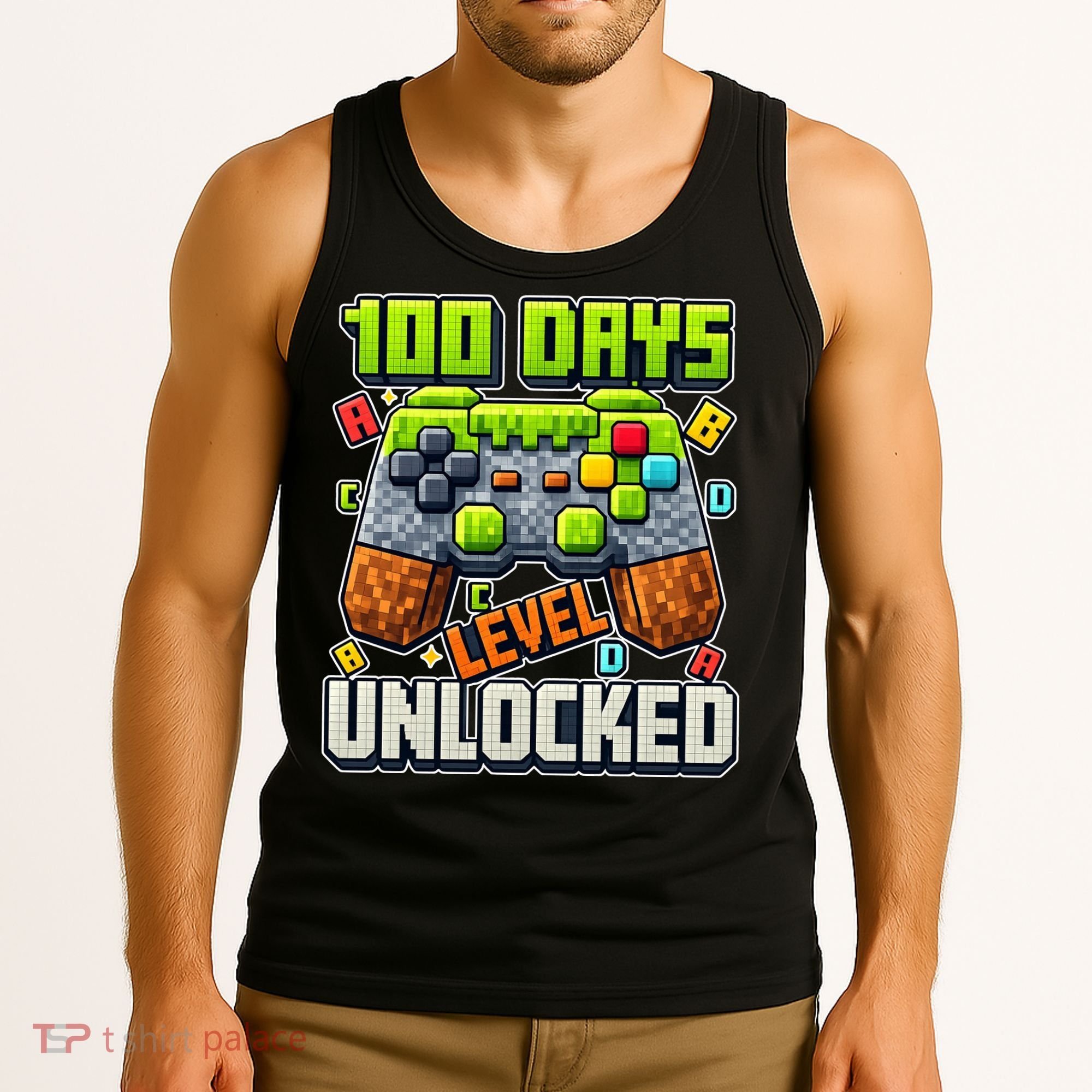 100 Days Level Unlocked Gaming 100th Day Of School Tank Top
