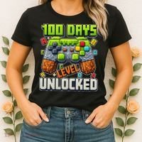 100 Days Level Unlocked Gaming 100th Day Of School Women's T-Shirt thumb 2
