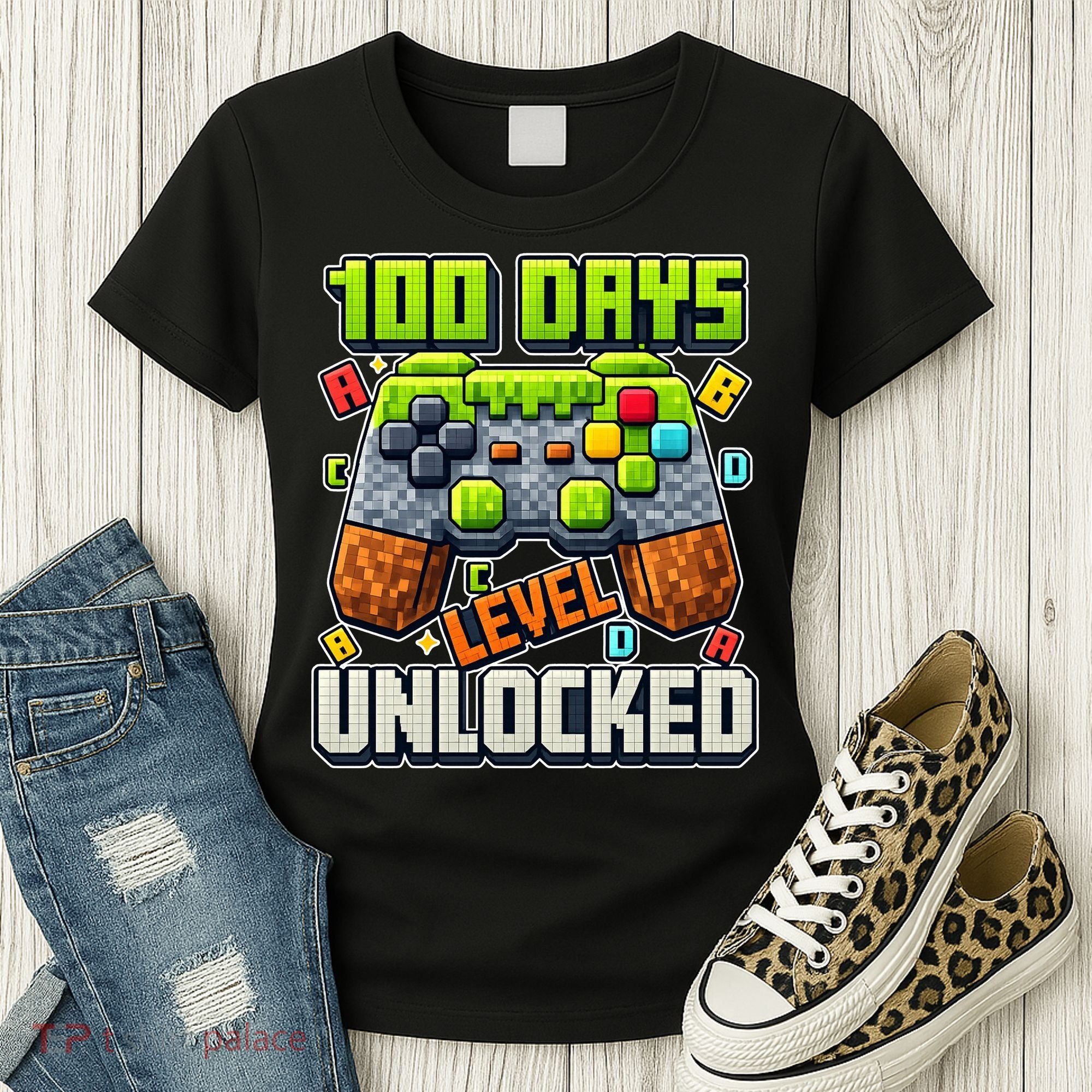 100 Days Level Unlocked Gaming 100th Day Of School Women's T-Shirt