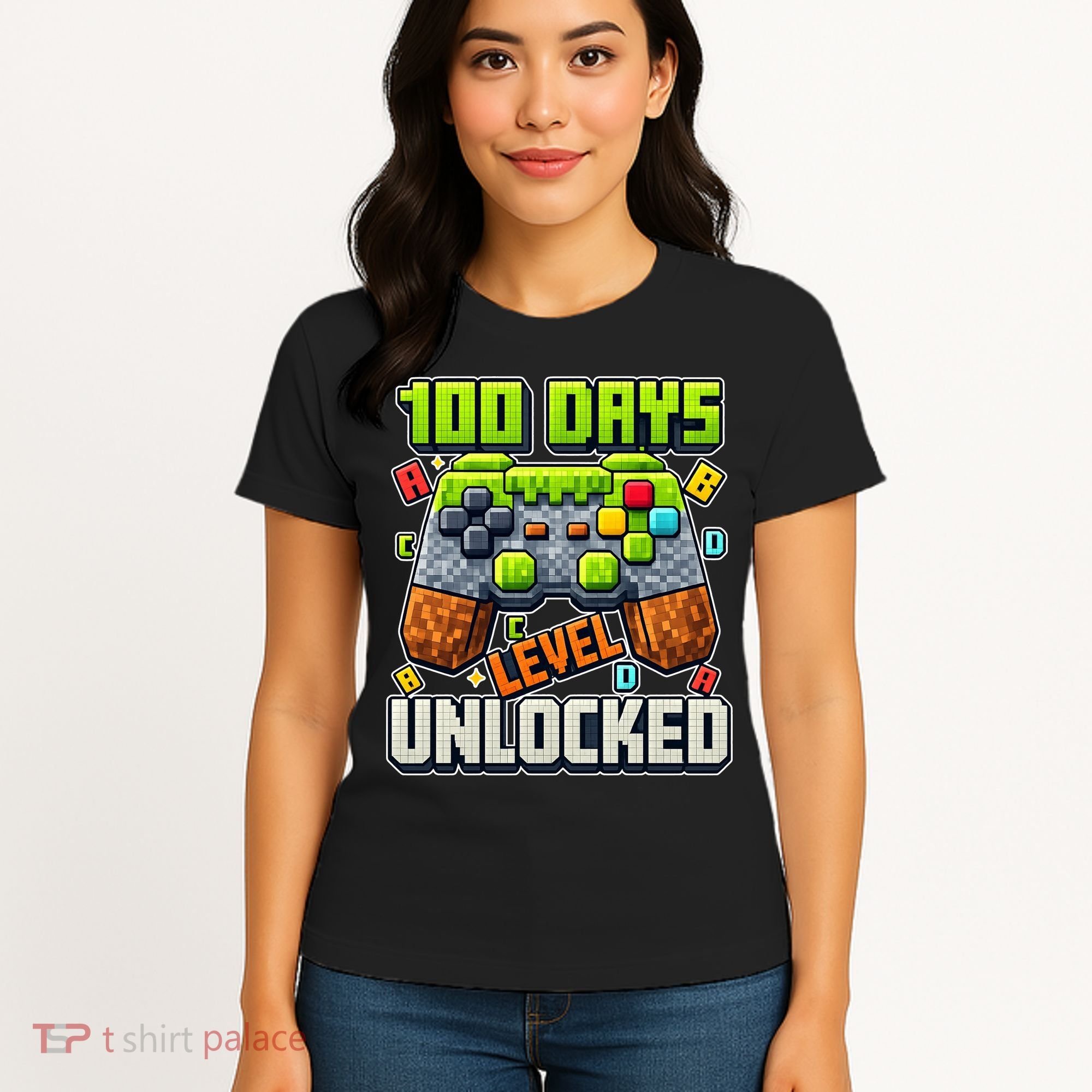 100 Days Level Unlocked Gaming 100th Day Of School Women's T-Shirt