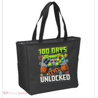 100 Days Level Unlocked Gaming 100th Day Of School Tote Bag thumb 2