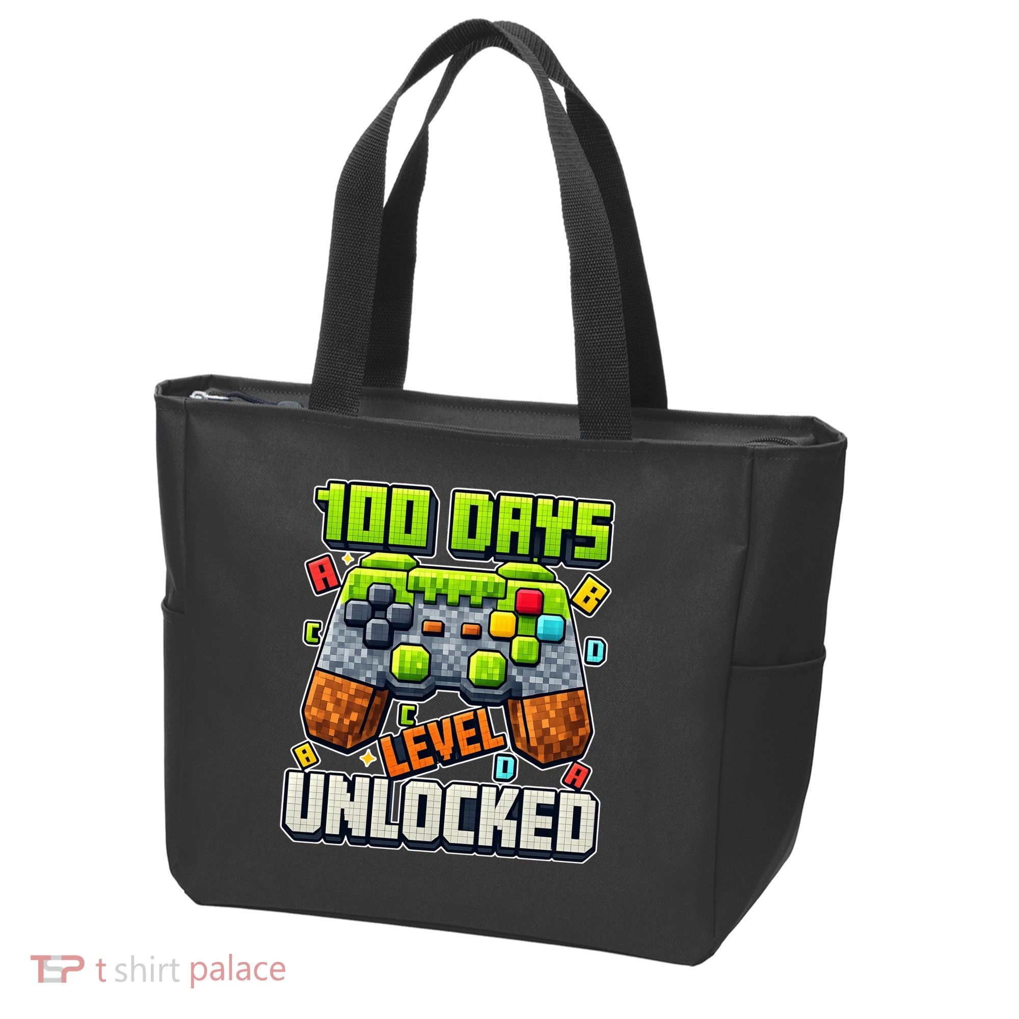 100 Days Level Unlocked Gaming 100th Day Of School Tote Bag