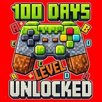 100 Days Level Unlocked Gaming 100th Day Of School Santa Hat thumb 1