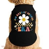 100 Days Of School Era Sunflower Cute Doggie Tank thumb 0