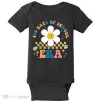 100 Days Of School Era Sunflower Cute Baby Bodysuit thumb 0