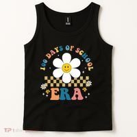 100 Days Of School Era Sunflower Cute Tank Top thumb 2
