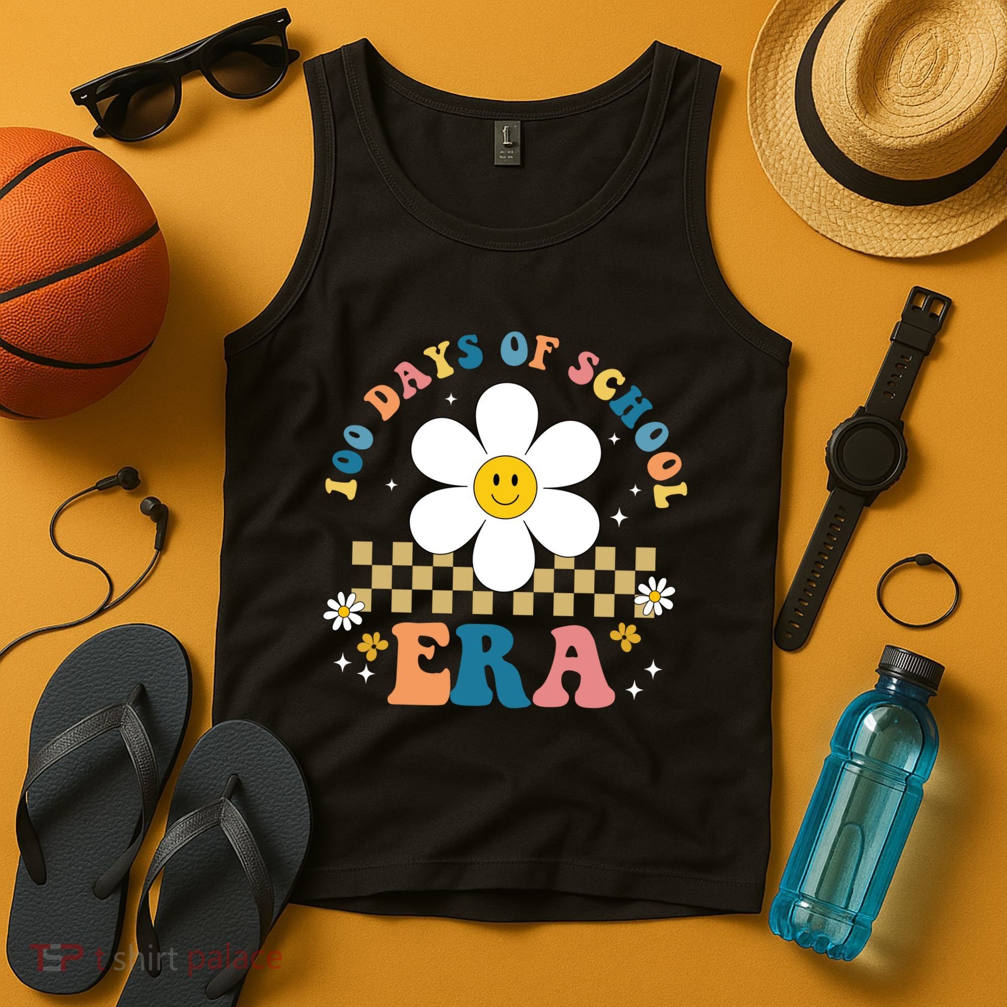100 Days Of School Era Sunflower Cute Tank Top