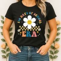 100 Days Of School Era Sunflower Cute Women's T-Shirt thumb 2