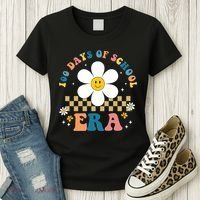 100 Days Of School Era Sunflower Cute Women's T-Shirt thumb 3