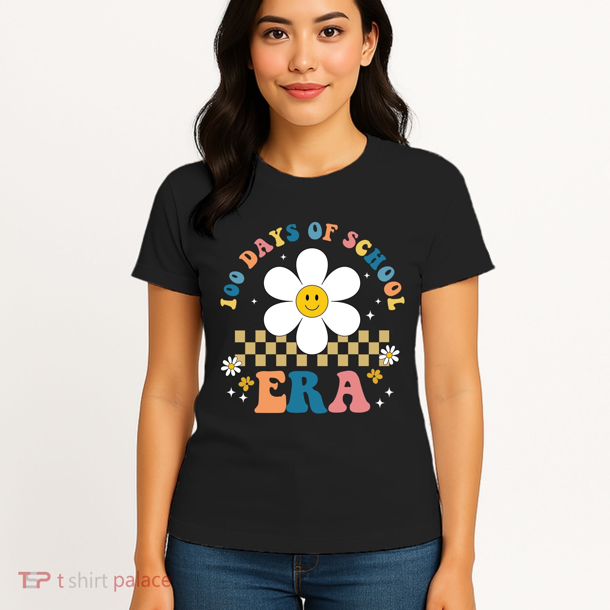 100 Days Of School Era Sunflower Cute Women's T-Shirt