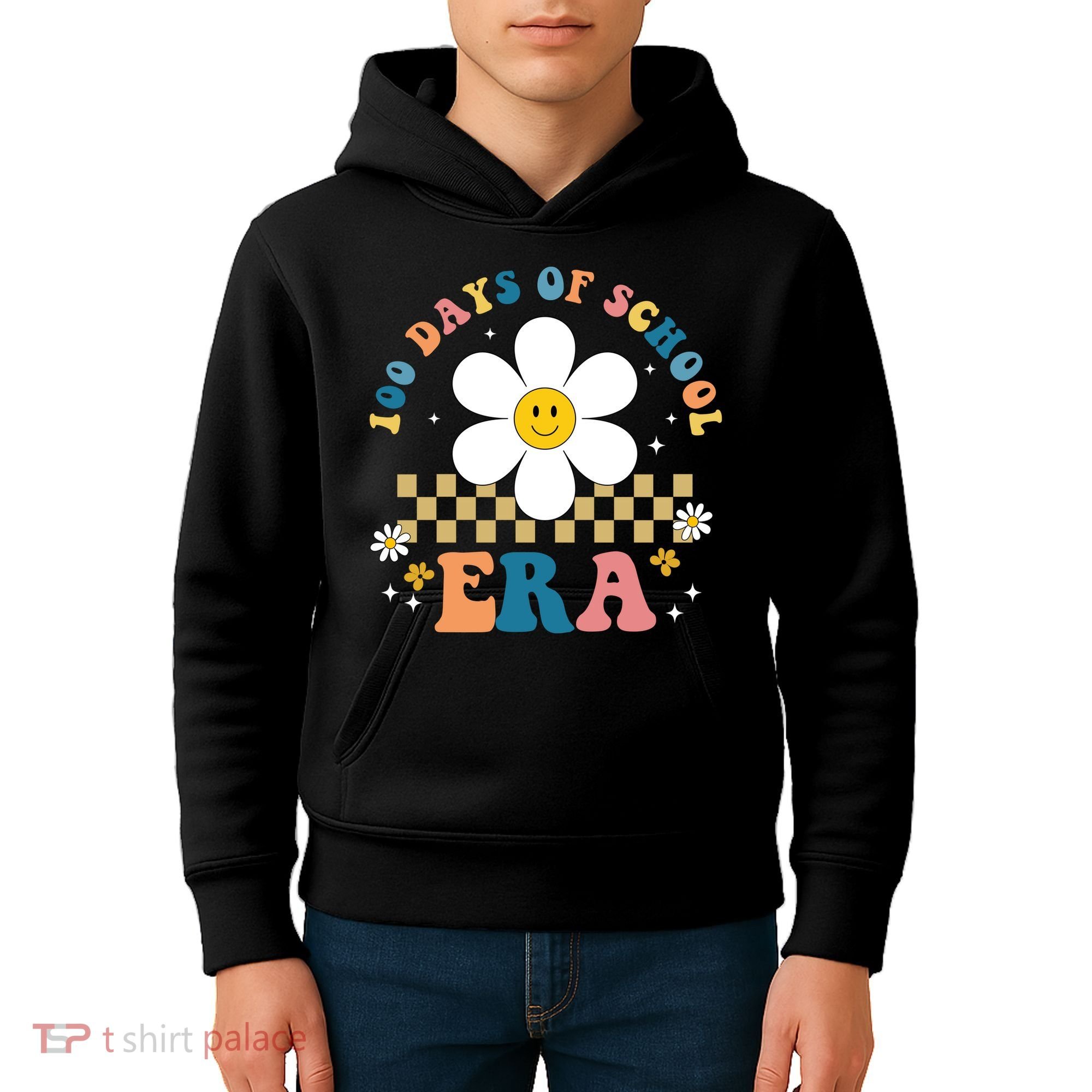 100 Days Of School Era Sunflower Cute Kids Hoodie