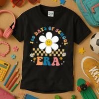 100 Days Of School Era Sunflower Cute Kids T-Shirt thumb 3