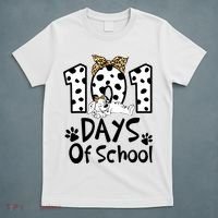 101 Days Of School Dalmatian Dog Boys Girls 100 Days Smarter T-Shirt thumb 5