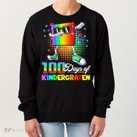 100 Days Of Kindergarten School Teacher 100th Day Pop Women's Sweatshirt thumb 0