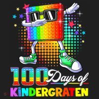 100 Days Of Kindergarten School Teacher 100th Day Pop Women's Sweatshirt thumb 2
