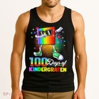 100 Days Of Kindergarten School Teacher 100th Day Pop Tank Top thumb 3