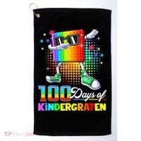 100 Days Of Kindergarten School Teacher 100th Day Pop Golf Towel thumb 0