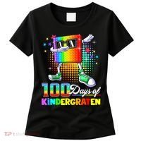 100 Days Of Kindergarten School Teacher 100th Day Pop Women's T-Shirt thumb 0