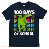 100th Day Of School Boys Kids Dino 100 Days Dinosaur TRex T-Shirt thumb 0