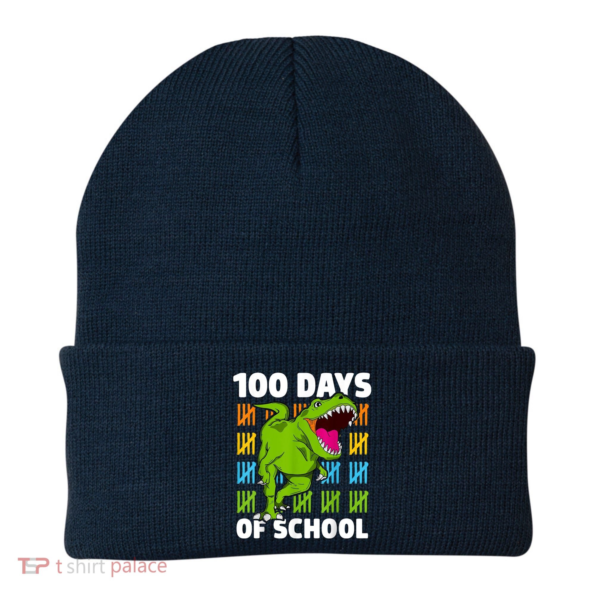 100th Day Of School Boys Kids Dino 100 Days Dinosaur TRex Beanie