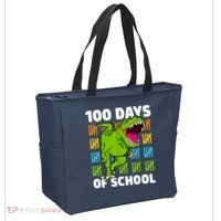 100th Day Of School Boys Kids Dino 100 Days Dinosaur TRex Tote Bag thumb 2
