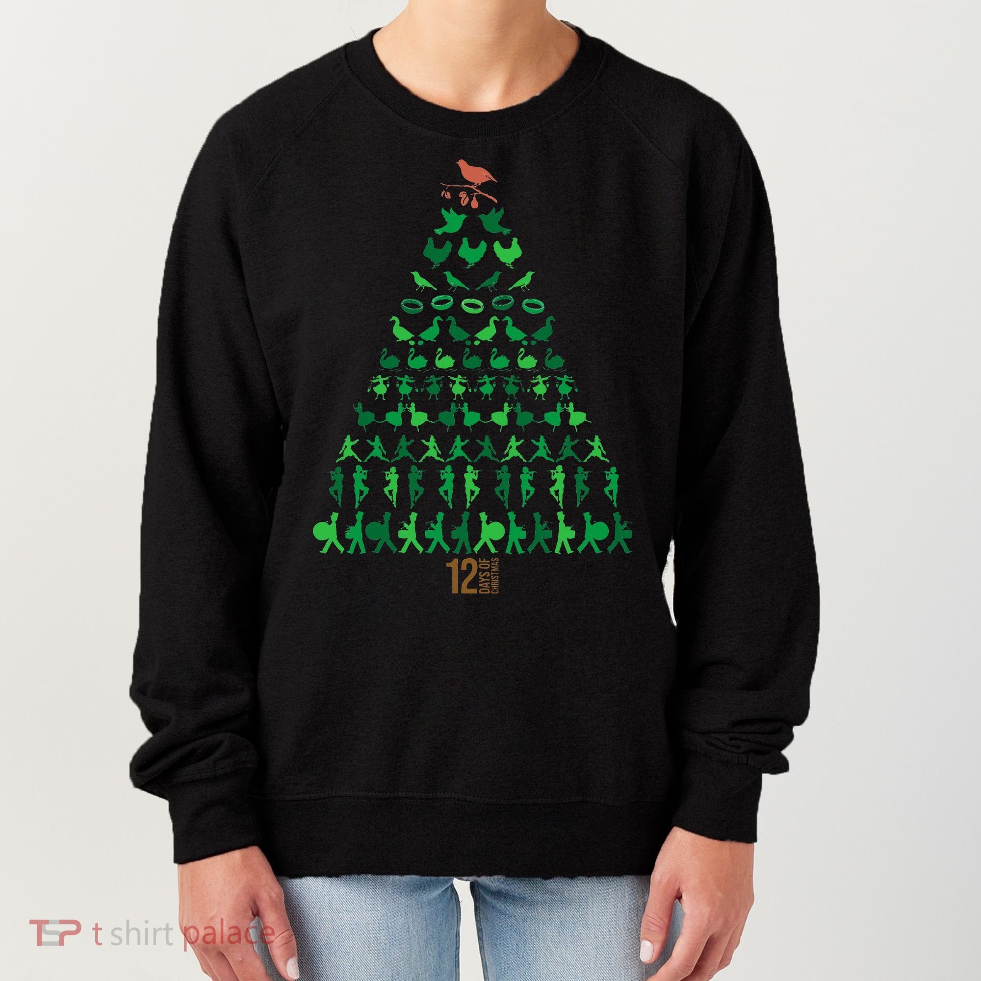 12 Days of Christmas Tree Classic Holiday  Women's Sweatshirt