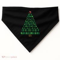 12 Days of Christmas Tree Classic Holiday  USA-Made Doggie Bandana thumb 0