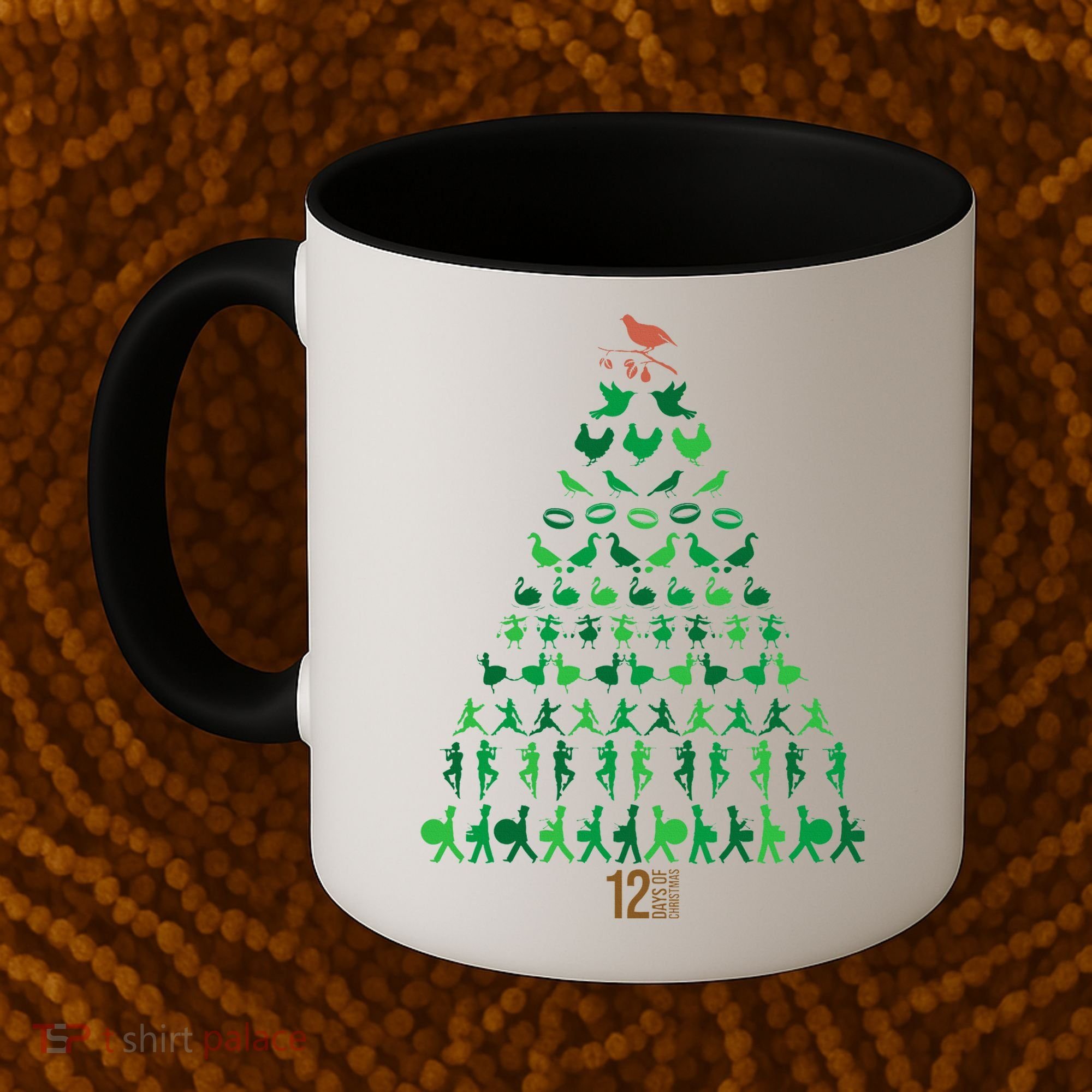 12 Days of Christmas Tree Classic Holiday  Coffee Mug