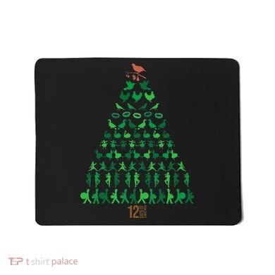12 Days of Christmas Tree Classic Holiday  Mousepad