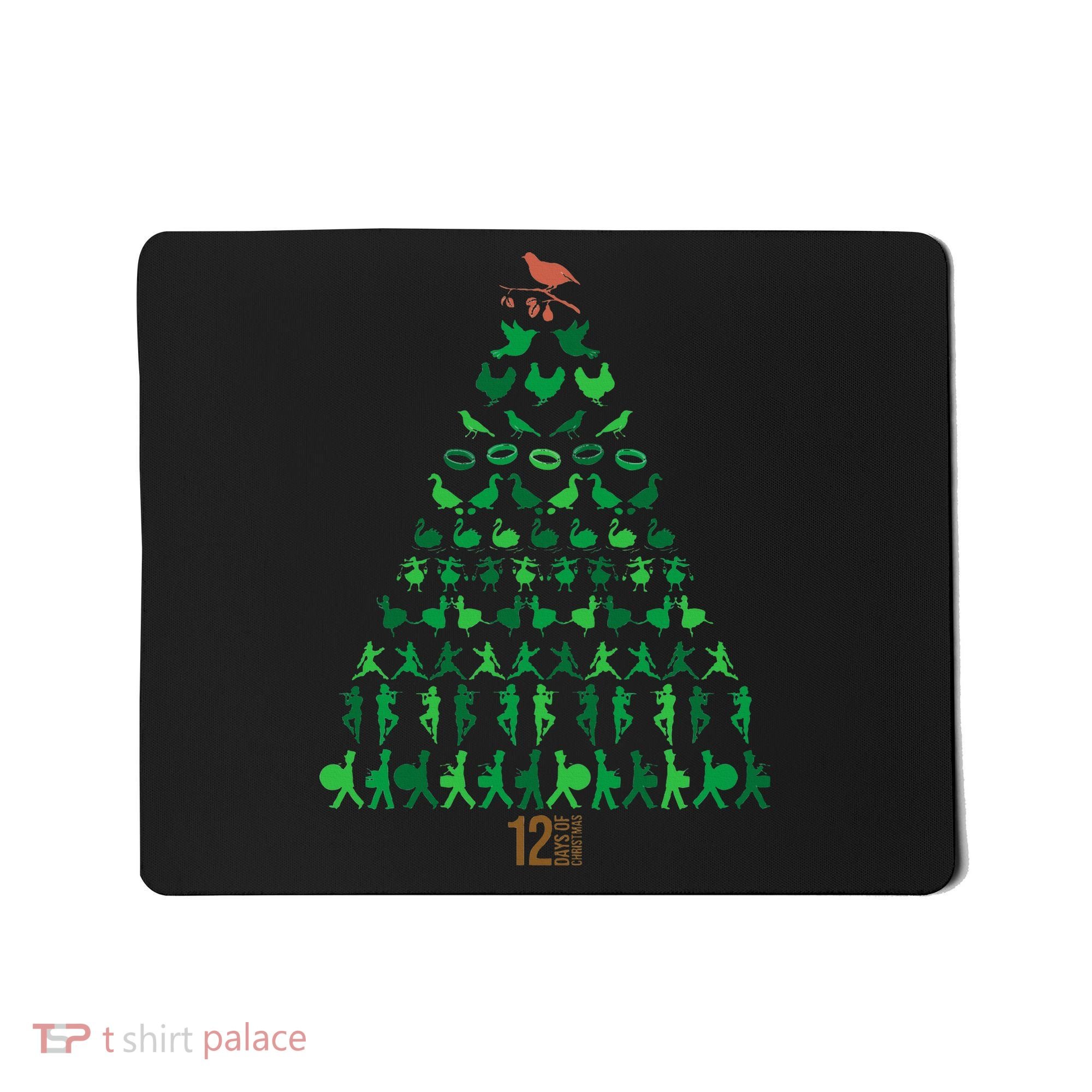 12 Days of Christmas Tree Classic Holiday  Mousepad