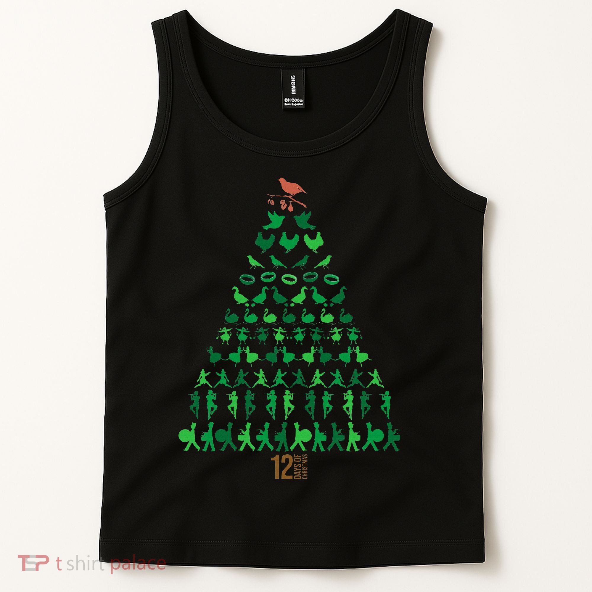 12 Days of Christmas Tree Classic Holiday  Tank Top