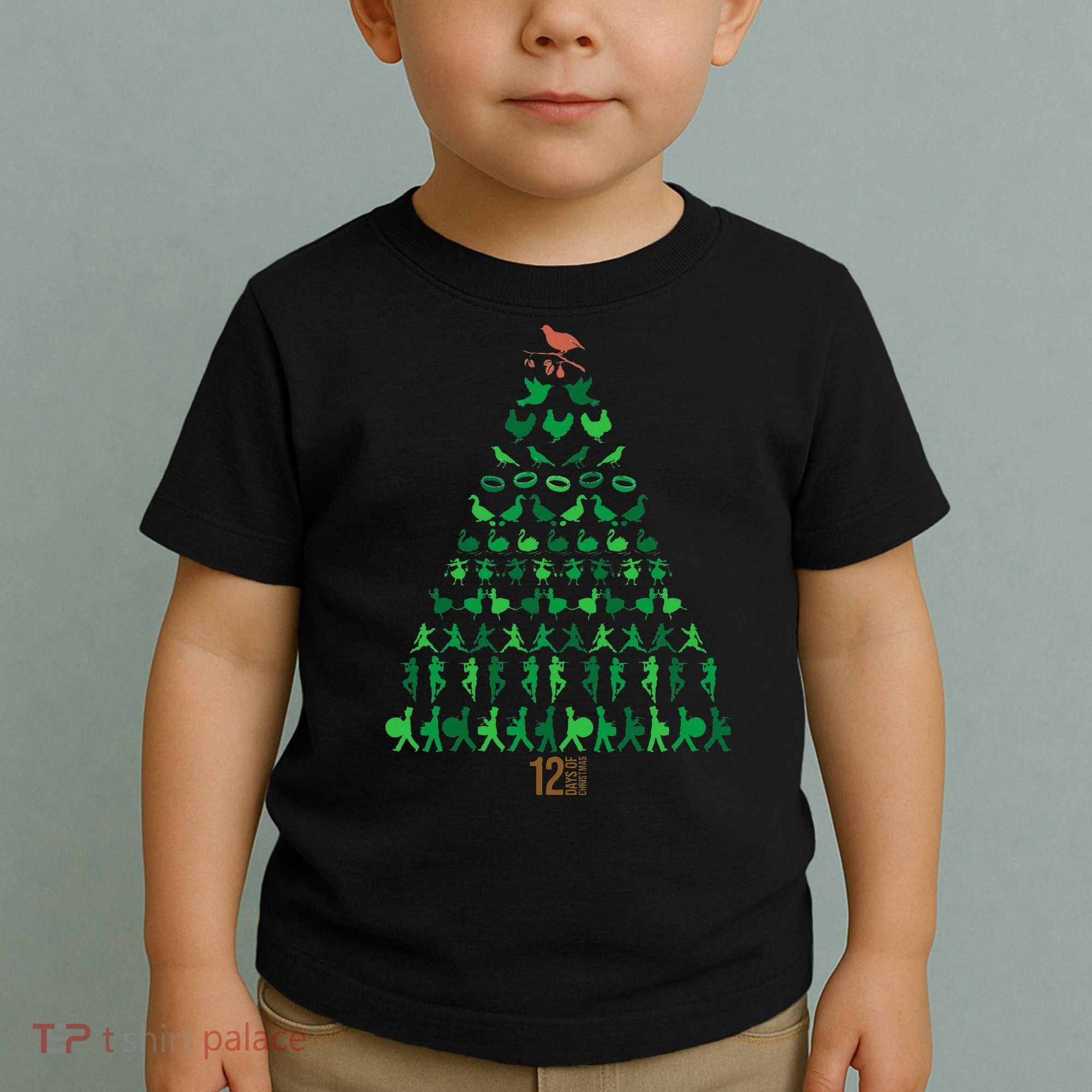 12 Days of Christmas Tree Classic Holiday  Toddler T-Shirt
