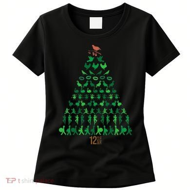 12 Days of Christmas Tree Classic Holiday  Women's T-Shirt