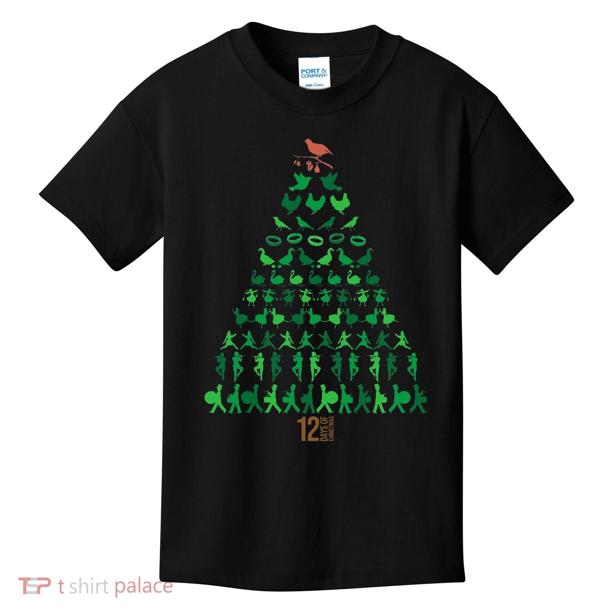 12 Days of Christmas Tree Classic Holiday  Kids T-Shirt