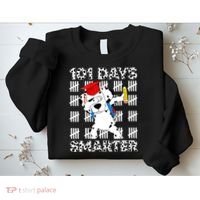 101 Days Of School Dalmatian Dog 100 Days Smarter Teacher Sweatshirt thumb 2