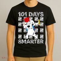 101 Days Of School Dalmatian Dog 100 Days Smarter Teacher T-Shirt thumb 3