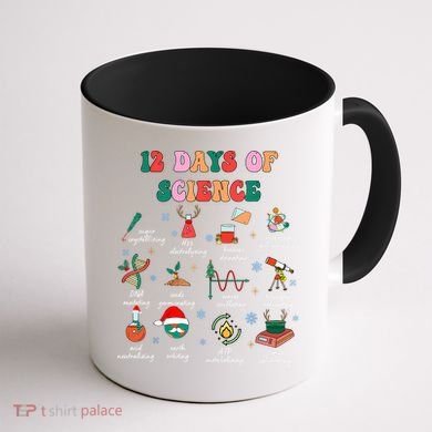 12 Days Of Science Scientist Teacher Christmas Science Xmas Coffee Mug back