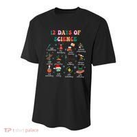 12 Days Of Science Scientist Teacher Christmas Science Xmas Youth Performance Sprint T-Shirt thumb 0