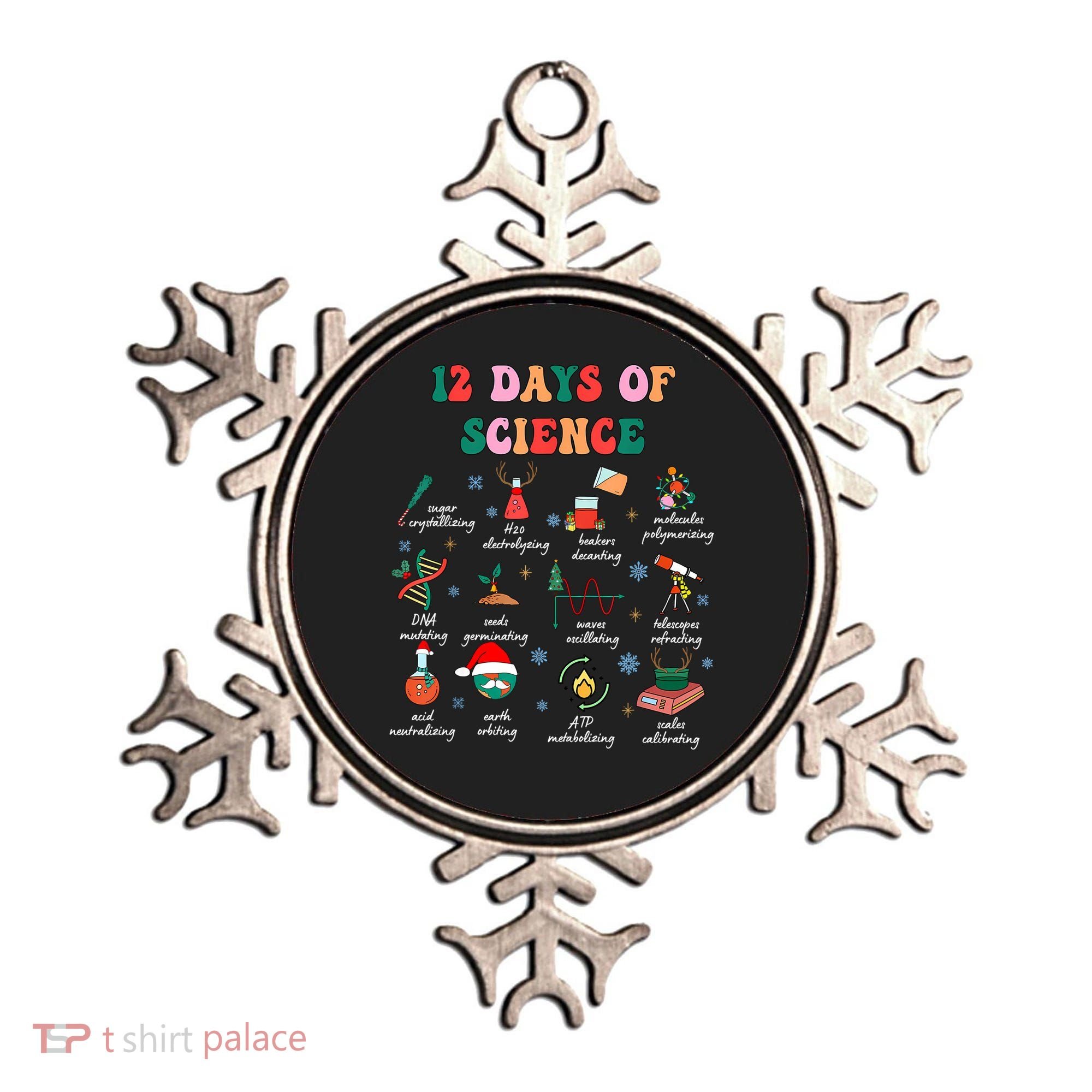 12 Days Of Science Scientist Teacher Christmas Science Xmas Ornament
