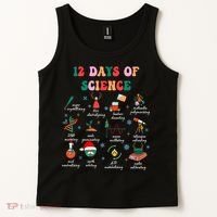 12 Days Of Science Scientist Teacher Christmas Science Xmas Tank Top thumb 2