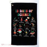 12 Days Of Science Scientist Teacher Christmas Science Xmas Golf Towel thumb 0