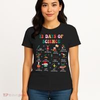 12 Days Of Science Scientist Teacher Christmas Science Xmas Women's T-Shirt thumb 4