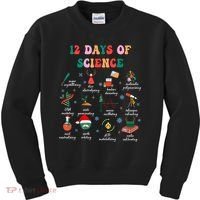 12 Days Of Science Scientist Teacher Christmas Science Xmas Kids Sweatshirt thumb 0