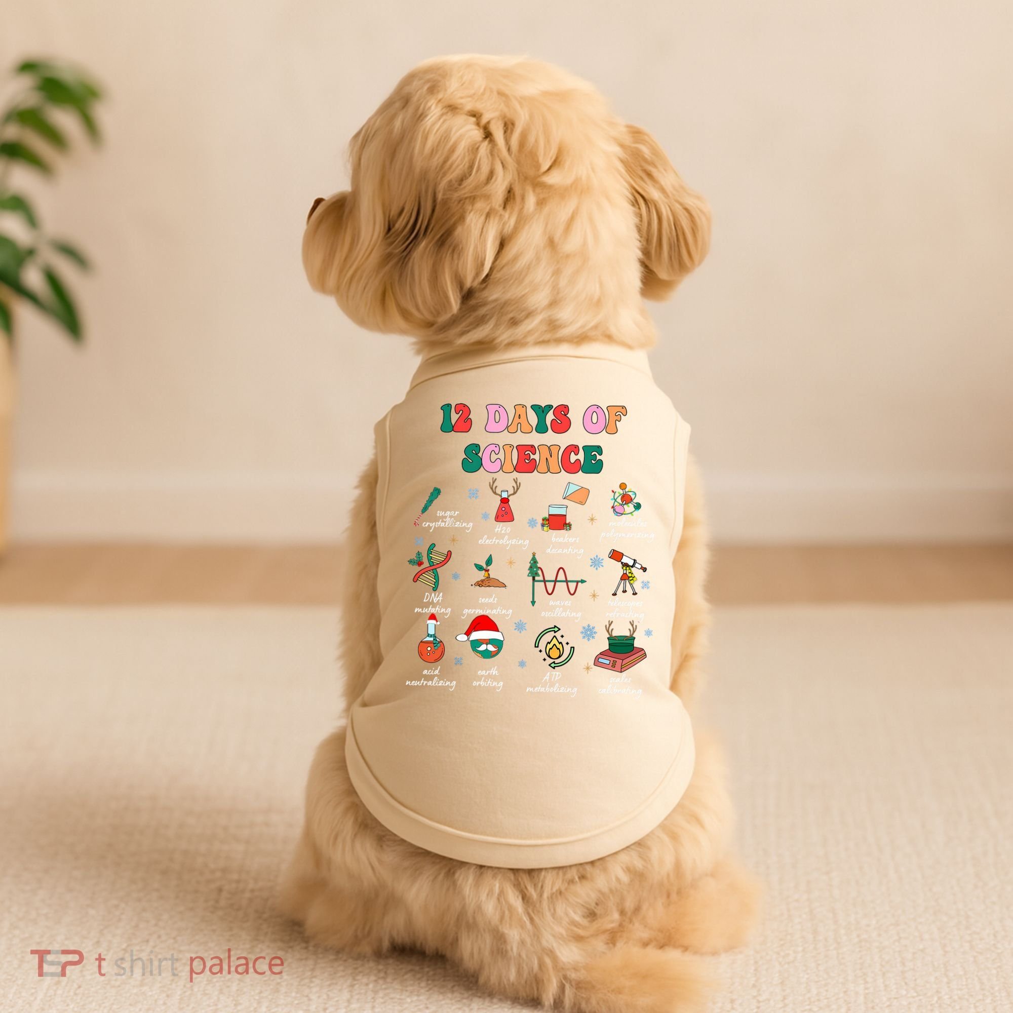 12 Days Of Science Scientist Teacher Christmas Science Xmas Doggie Tank