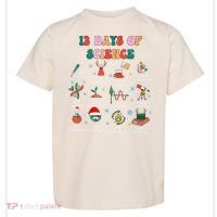 12 Days Of Science Scientist Teacher Christmas Science Xmas Toddler T-Shirt thumb 0