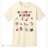 12 Days Of Science Scientist Teacher Christmas Science Xmas Kids T-Shirt thumb 0